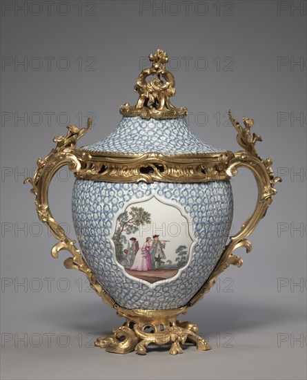 Covered Vase (1 of 2), 1749. Creator: Meissen Porcelain Factory (German).