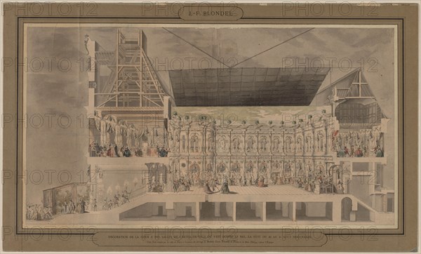 Cross Section of the Hôtel de Ville Seen in Perspective?, 1739-1740. Creator: Jacques-François Blondel (French, 1705-1744).