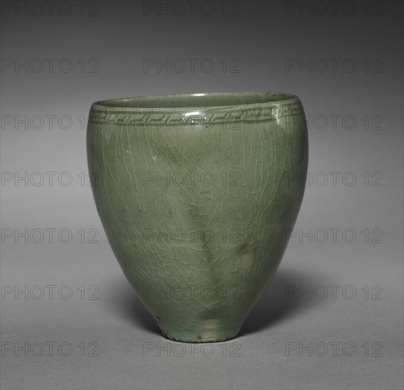 Cup with Incised Thunder Design, 1100s-1200s. Creator: Unknown.
