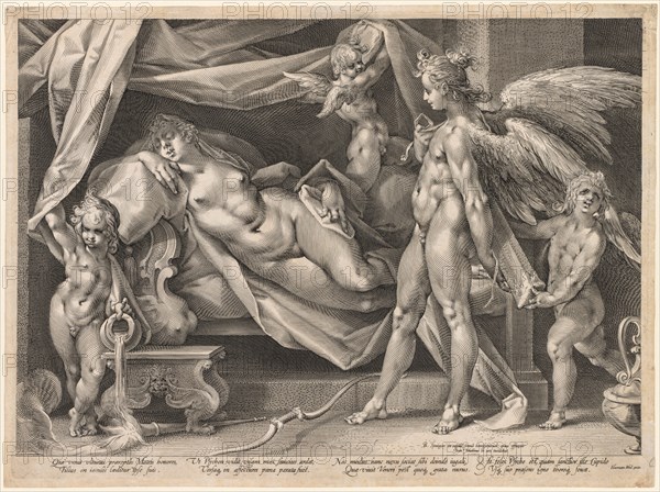 Cupid and Psyche, c. 1600. Creator: Jan Muller (Dutch, 1571-1628).