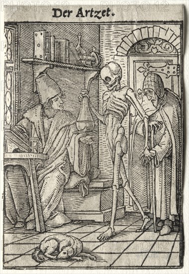 Dance of Death: The Doctor. Creator: Hans Holbein (German, 1497/98-1543).