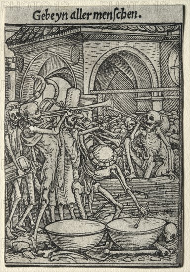 Dance of Death: The Trumpeters of Death. Creator: Hans Holbein (German, 1497/98-1543).