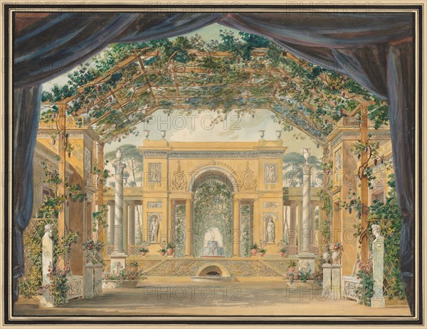 Decoration Executed for the Birthday of His Majesty the King of Westphalia, 1811. Creator: Pierre-Luc-Charles Cicéri (French, 1782-1868).