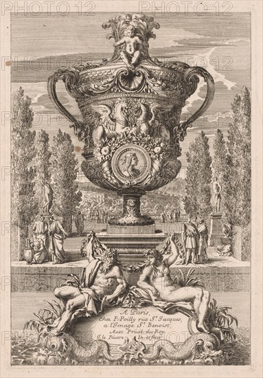 Decorative Urn, 1600s. Creator: Jean Le Pautre (French, 1618-1682).
