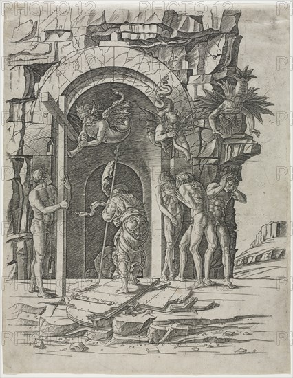 Descent into Limbo, late 1460s. Creator: Andrea Mantegna (Italian, 1431-1506), attributed to.