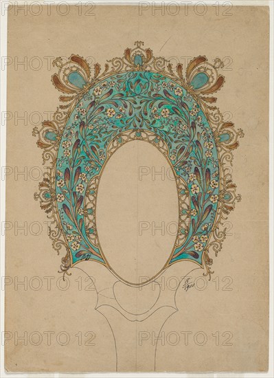 Design for a Hand Mirror, c. 1900-1902. Creator: Félix Bracquemond (French, 1833-1914).