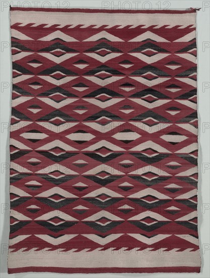 Diamond Network Style Rug, c. 1890-1900. Creator: Unknown.