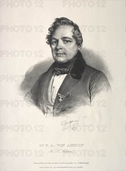 Dr. Friedrich August von Ammon, 1838. Creator: Franz Seraph Hanfstaengl (German, 1804-1877).