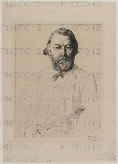 Dr. Joachim, 1887. Creator: William Strang (British, 1859-1921).