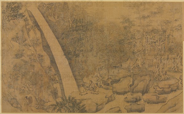 Dwelling in the Longmian ("Sleeping Dragon") Mountains, 1100s-1200s. Creator: Li Gonglin (Chinese, c. 1049-1106), follower of.