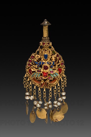 Earring with Vishnu Riding Garuda, 1600s or 1700s. Creator: Unknown.