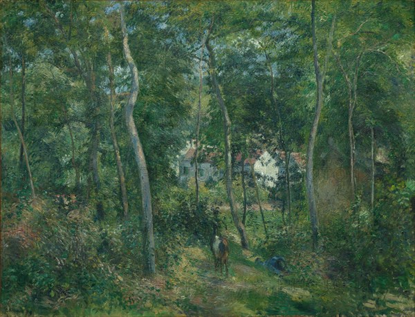 Edge of the Woods Near LHermitage, Pontoise, 1879. Creator: Camille Pissarro (French, 1830-1903).