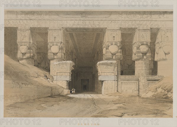Egypt and Nubia, Volume I: Dendera, 1847. Creator: Louis Haghe (British, 1806-1885); F.G. Moon, 20 Threadneedle Street, London.