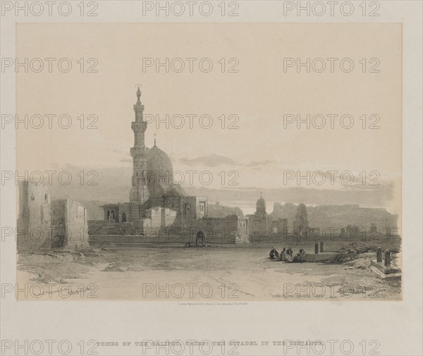 Egypt and Nubia, Volume III: Tombs of the Caliph's, Cairo, 1848. Creator: Louis Haghe (British, 1806-1885); F.G.Moon, 20 Threadneedle Street, London.