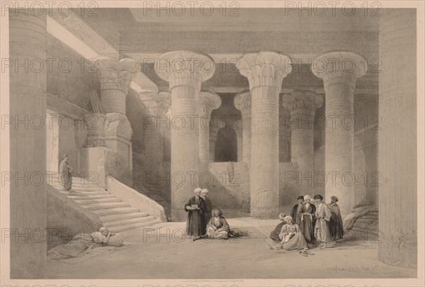Egypt and Nubia: Volume I - No. 24, Temple at Esneh, 1838. Creator: Louis Haghe (British, 1806-1885).