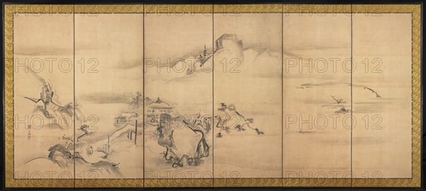 Eight Views of the Xiao and Xiang Rivers, 1700s. Creator: Watanabe Shik? (Japanese, 1683-1755).