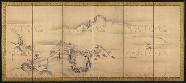 Eight Views of the Xiao and Xiang Rivers, 1700s. Creator: Watanabe Shik? (Japanese, 1683-1755).