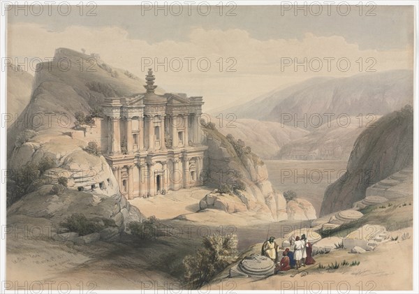 El Deir Petra, 1839. Creator: David Roberts (British, 1796-1864).