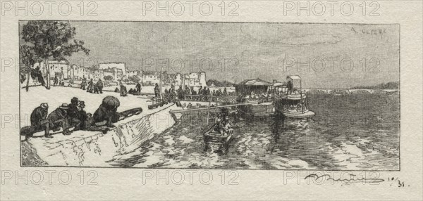 Embarcadére a Bercy. Creator: Auguste Louis Lepère (French, 1849-1918).
