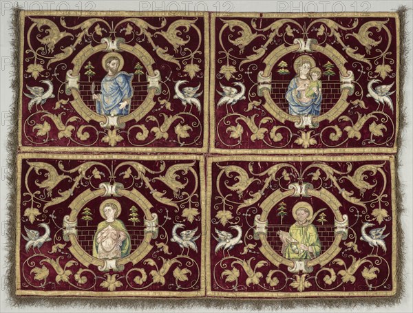 Embroidered Fragments, 16th century. Creator: Unknown.
