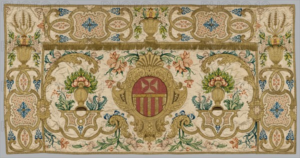 Embroidered Front of an Altar, 1600s - 1700s. Creator: Unknown.