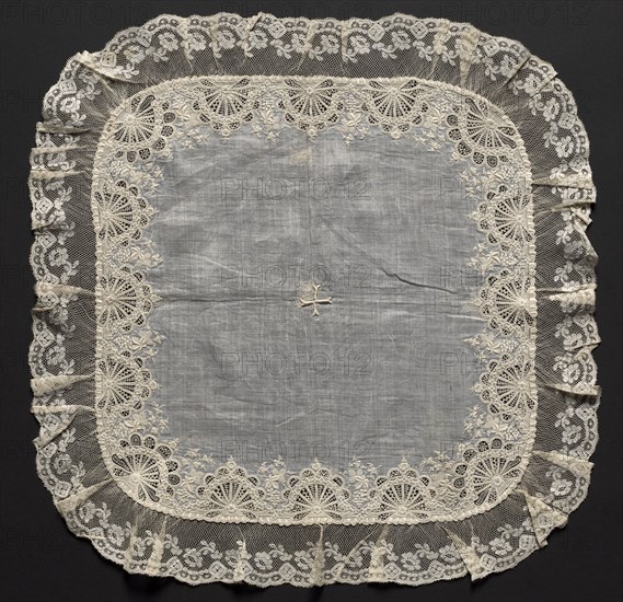 Embroidered Handkerchief, second half of 19th century. Creator: Unknown.