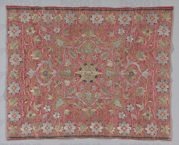 Embroidered Textile, 18th century. Creator: Unknown.