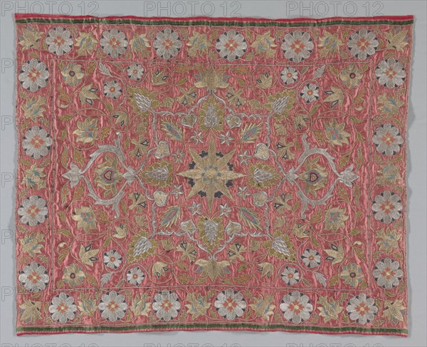 Embroidered Textile, 18th century. Creator: Unknown.