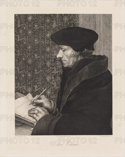 Erasmus (Didier Erasme), 1863. Creator: Félix Bracquemond (French, 1833-1914).