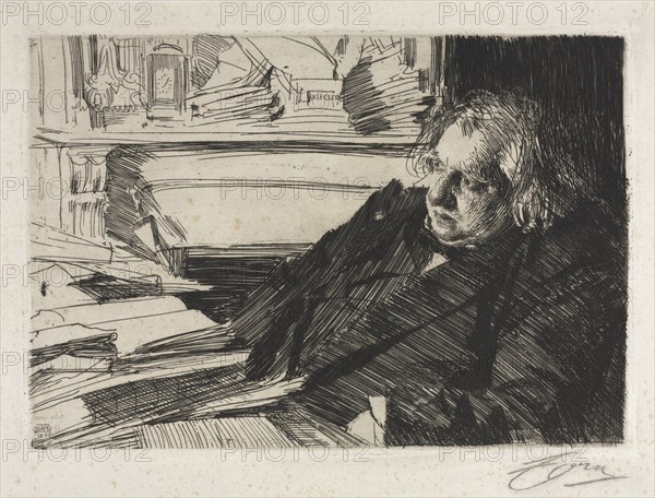 Ernest Renan, 1892. Creator: Anders Zorn (Swedish, 1860-1920).