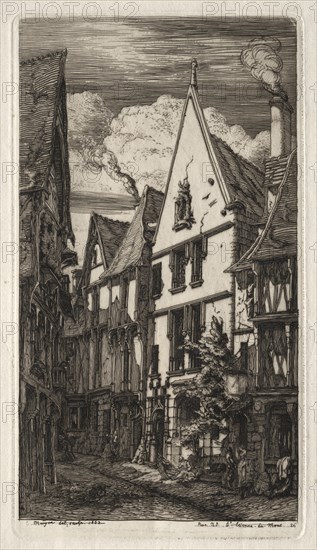 Etchings of Paris: à Bourges, 1853. Creator: Charles Meryon (French, 1821-1868).