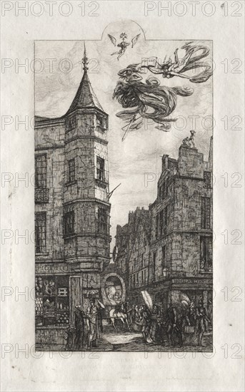 Etchings of Paris: Tourelle, rue de lEcole de Médicine, 1861. Creator: Charles Meryon (French, 1821-1868).