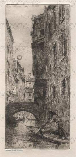 Etchings of Venice: Ponte del Pistor, Venice, 1880. Creator: Otto H. Bacher (American, 1856-1909).