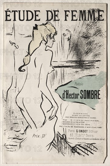 Étude de Femme, 1893. Creator: Henri de Toulouse-Lautrec (French, 1864-1901).