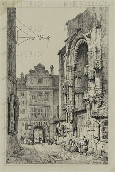 Facisimilies of Sketches made in Flanders and Germany: Thein Church, Prague, 1833. Creator: Samuel Prout (British, 1783-1852).