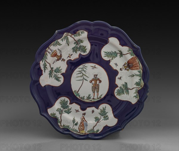 Faience Plate, c. 1760. Creator: Felice Clerici (Italian).