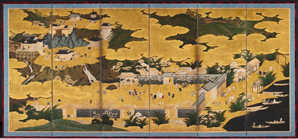 Famous Views of Omi, 1660s-90s. Creator: Kano Ein? (Japanese, 1631-1697), circle of.