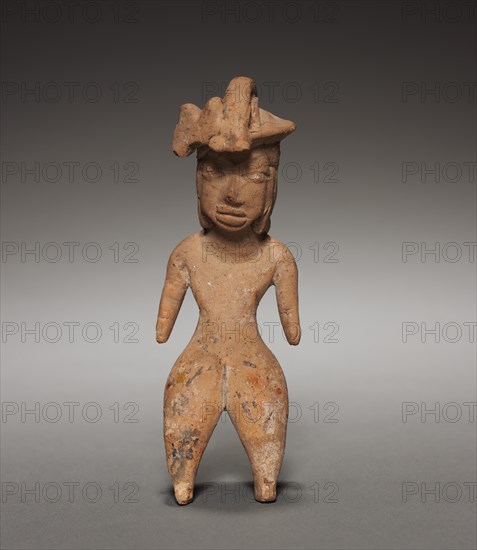 Female Figurine with Headdress, 1200-900 BC. Creator: Unknown.