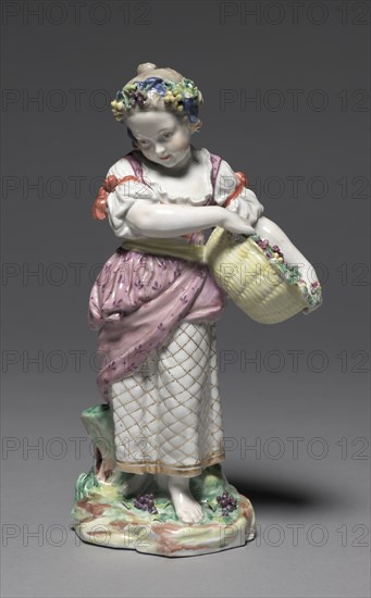 Figure of Autumn from the Four Seasons, c. 1775. Creator: Bristol Porcelain Factory (British).