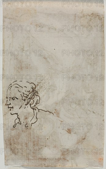 Figure Studies (verso), c. 1640-1649. Creator: Salvator Rosa (Italian, 1615-1673).