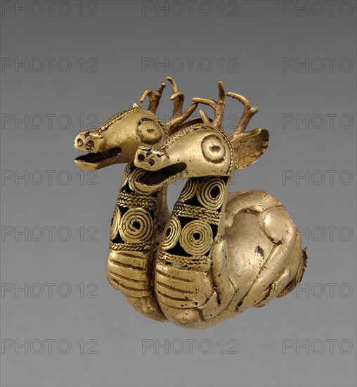 Finial with Two Deer, 400-1000. Creator: Unknown.