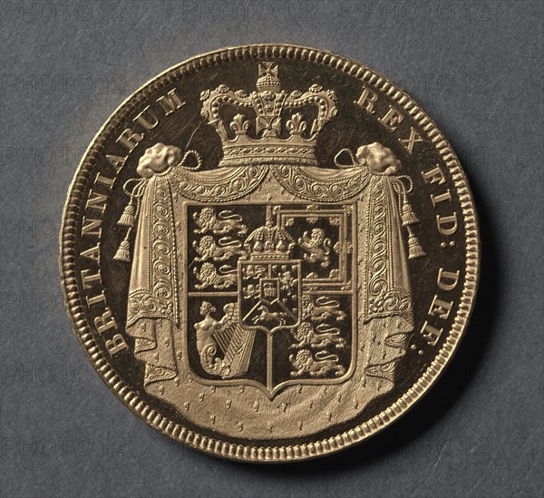 Five Pounds [pattern] (reverse), 1826. Creator: Unknown.