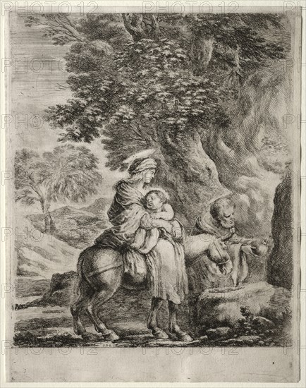 Flight into Egypt. Creator: Stefano Della Bella (Italian, 1610-1664).