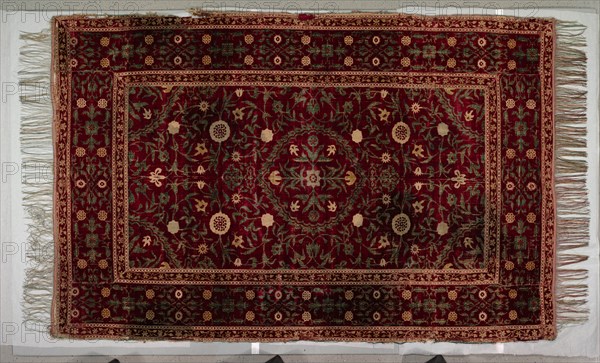 Floorspread with medallion pattern, 1650-1700. Creator: Unknown.