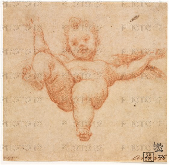 Flying Cupid, c. 1602. Creator: Annibale Carracci (Italian, c. 1560-1609), follower of.