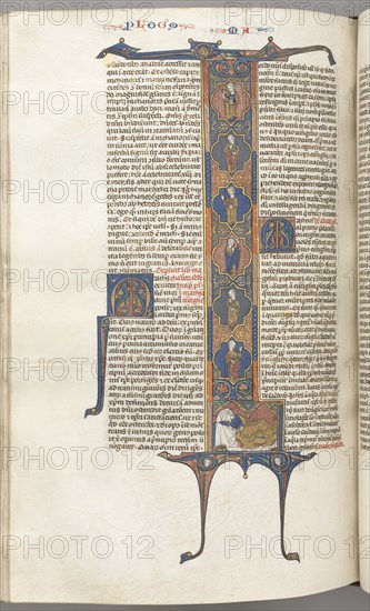 Fol. 391v, Matthew, full-length historiated initial L, the Tree of Jesse, with a sleeping Jesse?, c. Creator: Unknown.