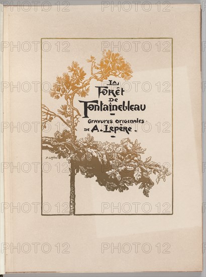 Fontainebleau Forest: Cover (La Forêt de Fontainebleau), 1890. Creator: Auguste Louis Lepère (French, 1849-1918); A. Desmoulins, Published in Revue Illustrée, 1887-90.