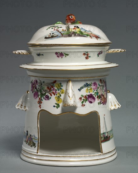 Food Warmer (Veilleuse), c. 1758-1760. Creator: Nymphenburg Porcelain Factory (German, founded 1747); Georg Christoph Lindemann (German), probably by.