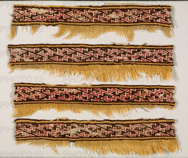 Four Border Strips, c. 1100-1400. Creator: Unknown.