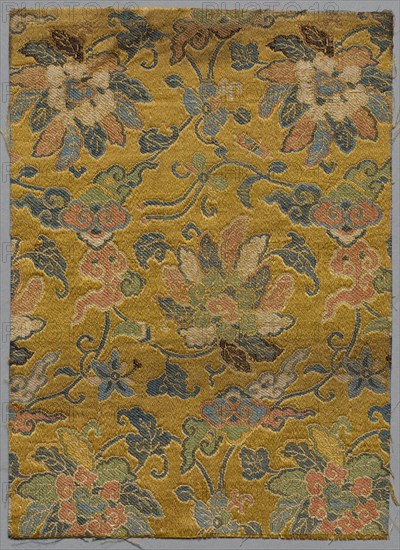 Fragment from Book of Textiles, 18th century. Creator: Unknown.